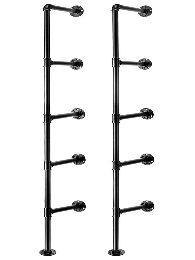 Amazon.com: Toemics Industrial Wall Mount Iron Pipe Shelf, 5